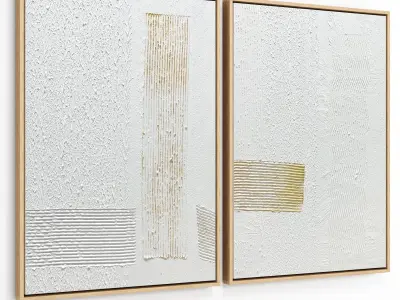 Plaster Two Frame D-11 Low-poly 3D model