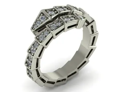 Serpant Ring-Printable Model 3D print model