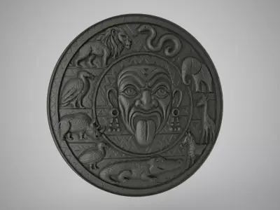 African Style Medallion 3D print model