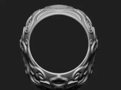 Skull ring jewelry for Bikers vol12 3D print model