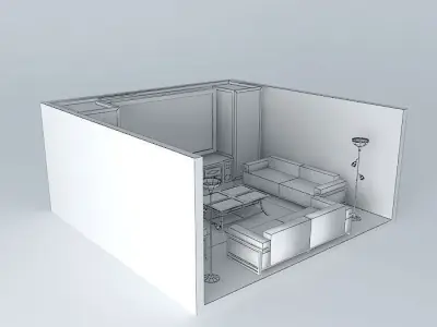 Luxury Living Room Free 3D model