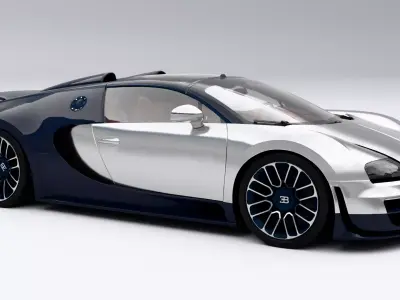 Bugatti Veyron Legend Ettore Bugatti 2014 Low-poly 3D model
