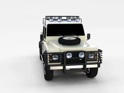 Land Rover Defender 110 Double Cab Pick Up rev 3D model
