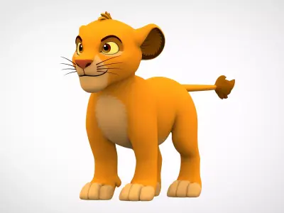 Simba Cub Low-poly 3D model