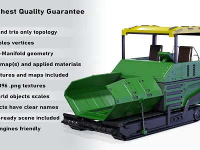 Asphalt Pawer PBR Gameready Low-poly 3D model