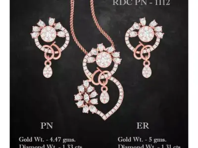 Pendant Earrings combo - 1112 3D print model