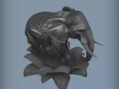 3d Model Of Decorative elephant sculpture 3D print model