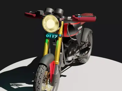 RX 100 BIKE MODIFIED MODEL Low-poly 3D model