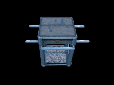 3d Model Metal Crowd Control Barrier 3D model