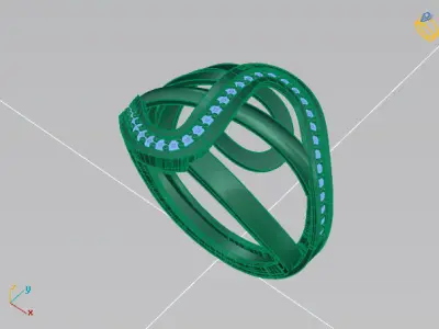 Women Ring 3DM Womens Ring 3d models 3D print model 3D print model 29