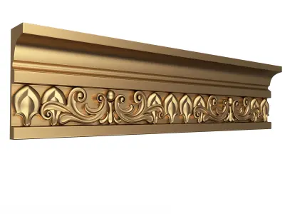 Cornice Decoration Molding 012 Low-poly 3D model