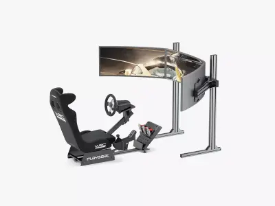 Playseat Driving Simulator Seat and Monitor 3D model