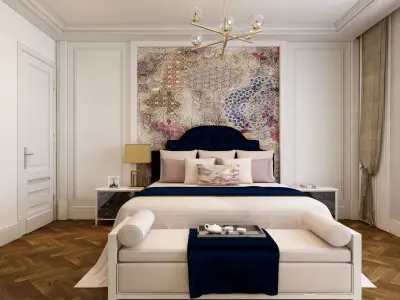 3d Luxury Bed Room 3D model