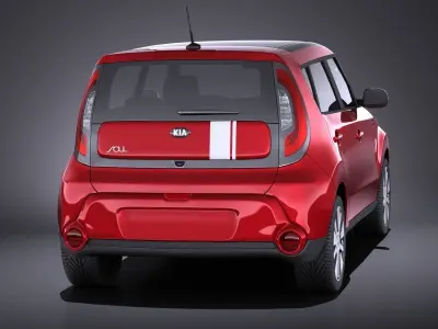 Kia Soul 2016 VRAY 3D model
