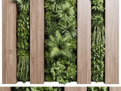 Vertical graden wall decor box  3D model