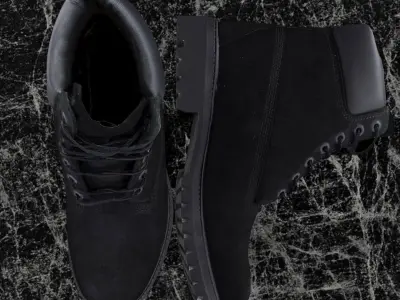 TIMBERLAND 3D SHOES -  BLACK  Low-poly 3D model