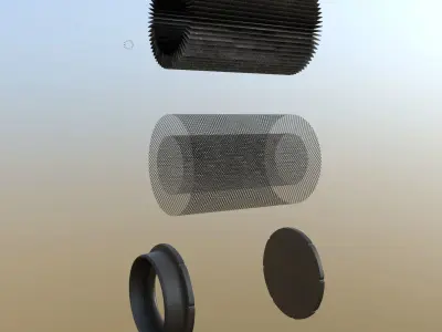 Generic MTU Air Filter Low-poly 3D model