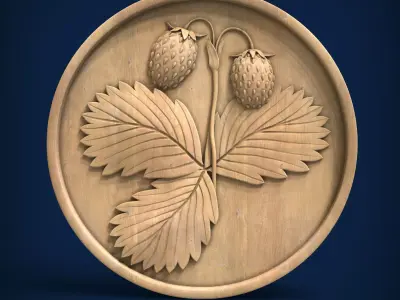 Carved panel painting STL 3D model 24