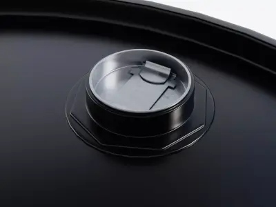 Steel Barrel - Black - Clean 3D model