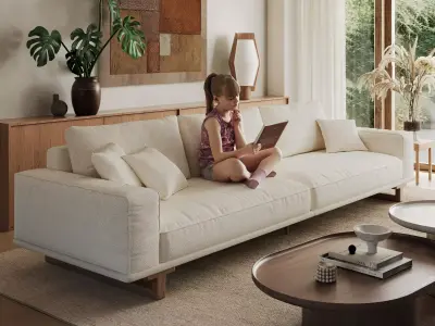 Mid Century interior  3D model