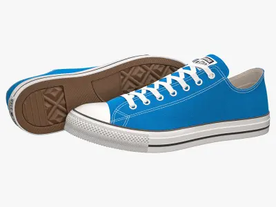 Chuck Taylor All Star Classic Low Top Blue 3D model