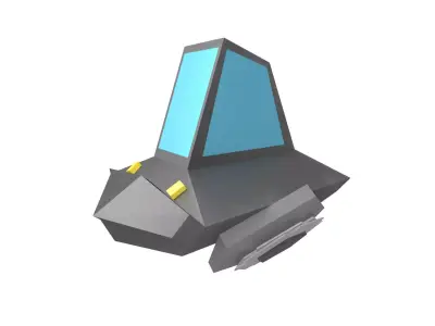 Future Car v1 001 Low-poly 3D model