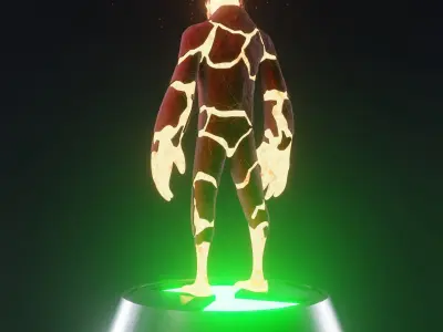 Heatblast  from  Ben 10   UV unwrapped and Textures Provided Free 3D model