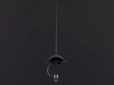 Fencing Sword 3D Model Low-poly 3D model