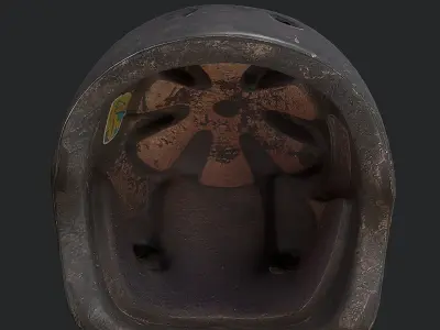 Dirty sport helmet Free 3D model