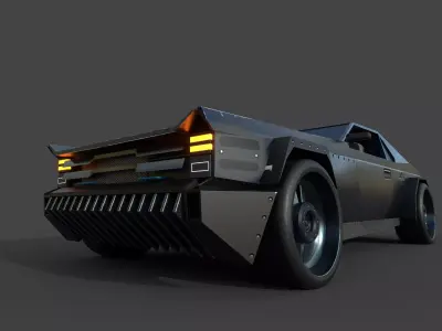 Muscle Car Lowpoly Low-poly 3D model