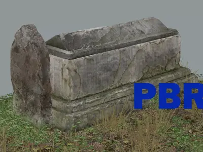 Exclusive Grave Game Ready BB Low Poly 3D Model Low-poly 3D model