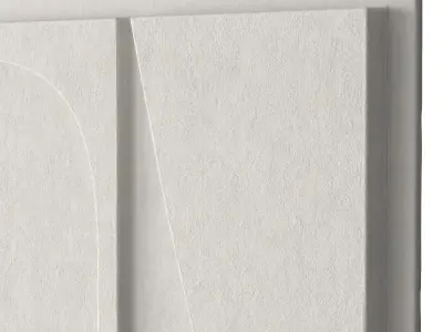 Light grey relief artwork 3D model