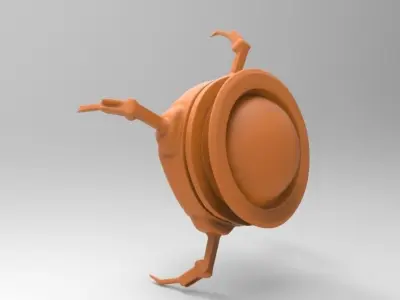 Halloween Pumpkin With Alien Friend Free 3D print model