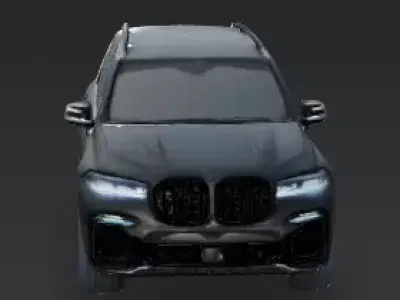 Matte Black Stealth Luxury SUV 3D Model Low-poly 3D model