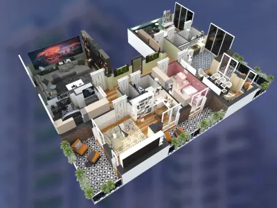 Modern Interior Style 3D model