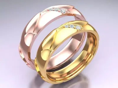 Wedding Rings - N1821047 3D print model
