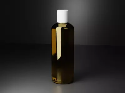  Clear  Glass Bottle Free 3D model