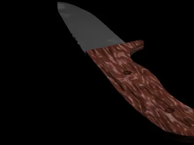 lowpoly knife 3d model Low-poly 3D model
