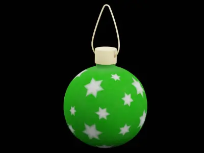 Green Christmas Ball Low-poly 3D model