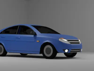 Lowpoly Hatchback 3D model