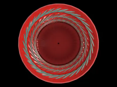Red Spiral Vase 3D model