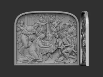 The Magi at the birth of Jesus Christ 3D print model