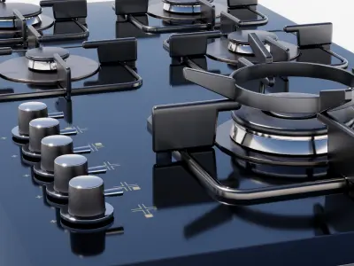 Table gas Low-poly 3D model