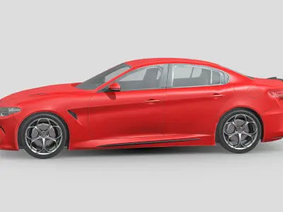Alfa Romeo Giulia Low-poly 3D model
