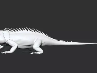 Iguana Base Mesh Sculpt and ZBrush ZTL file 3D model
