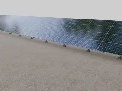 Solar Panel Steel Construction Type 14 3D model