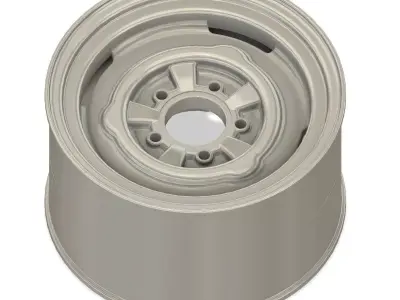 3d printable classic steel wheels 3D print model
