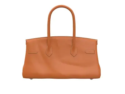 Hermes Birkin Bag 42 Orange Low-poly 3D model