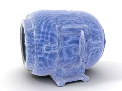 Futuristic SciFi Reactor model pack Low-poly 3D model