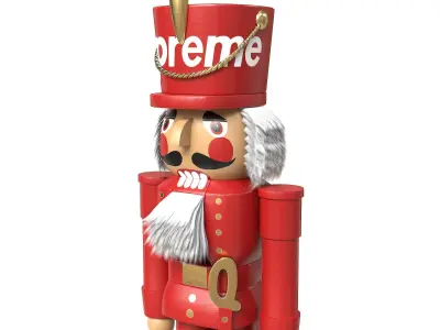 Nutcracker Wooden Soldier Figures Toy Low-poly 3D model